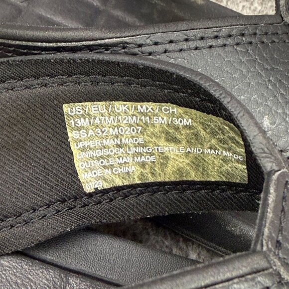 ✅Kenneth Cole New York Mens 13M Black Textured Flip Flops Thong Sandals Beach - Picture 3 of 11